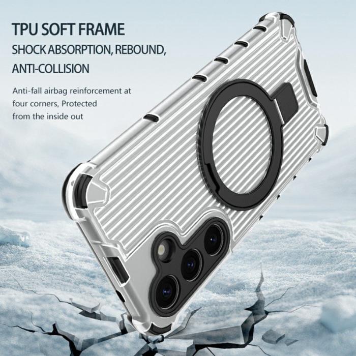 OEM - Mobilskal för Samsung Galaxy S26 Plus Magnetiskt med Kickstand PC + TPU - Grå