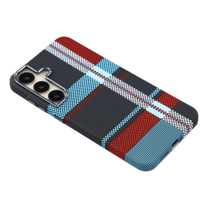 OEM - Mobilskal för Samsung Galaxy S26 Plus Magnetiskt PC - Rutig Blå