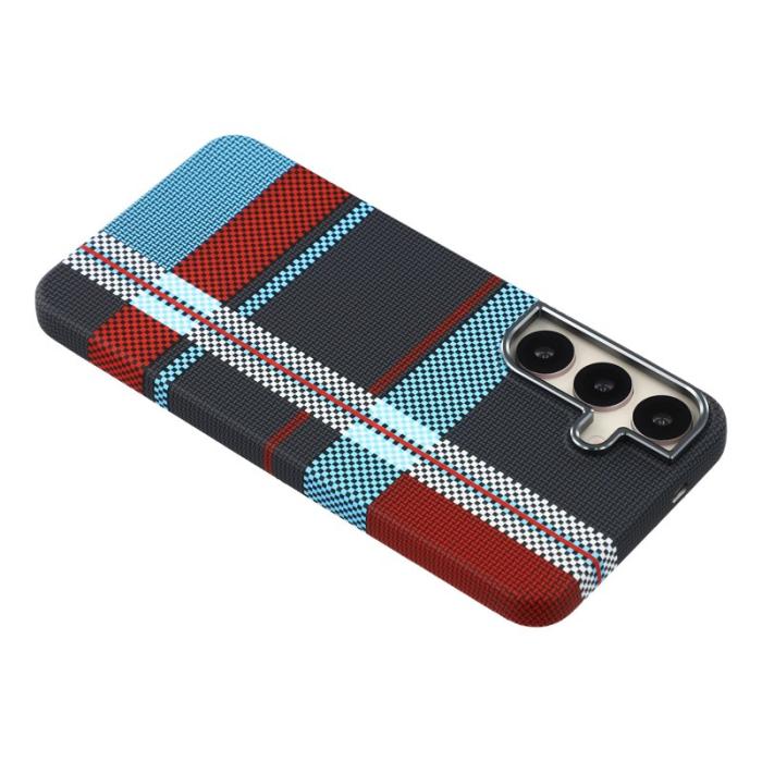 OEM - Mobilskal för Samsung Galaxy S26 Plus Magnetiskt PC - Rutig Blå