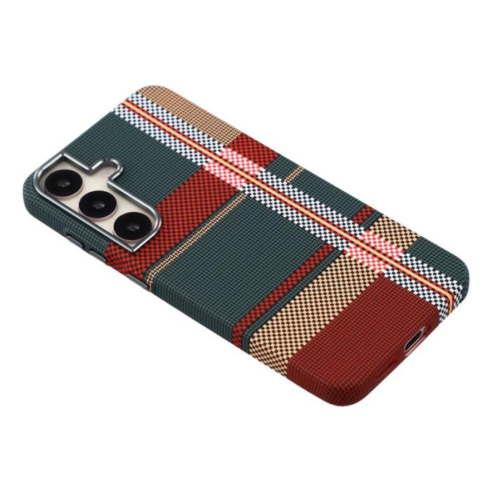 OEM - Mobilskal för Samsung Galaxy S26 Plus Magnetiskt PC - Rutig Röd