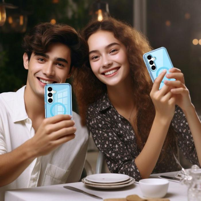 WANLONFENG - WANLONFENG Mobilskal för Samsung Galaxy S26 Plus Magnetiskt PC + TPU - Blå