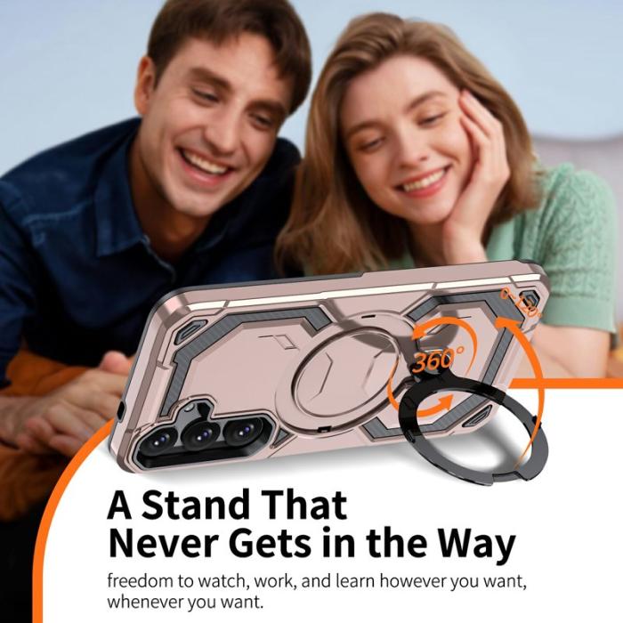 OEM - Mobilskal för Samsung Galaxy S26 Plus Magnetiskt Ring Kickstand Plast - Roséguld