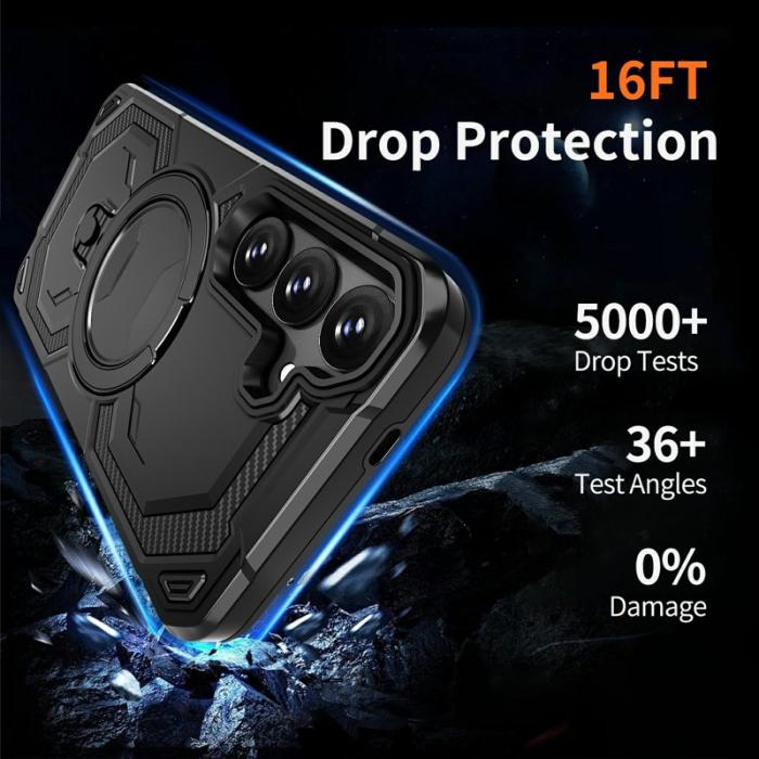 OEM - Mobilskal för Samsung Galaxy S26 Plus Magnetiskt Ring Kickstand PC + TPU - Svart