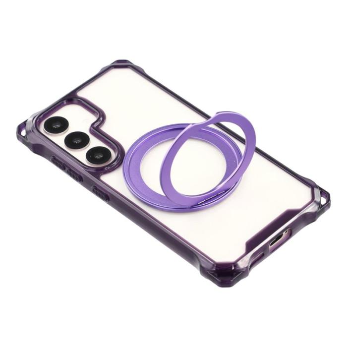 OEM - Mobilskal för Samsung Galaxy S26 Plus Magnetiskt Ring Kickstand TPU + PC - Lila