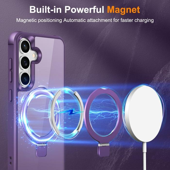OEM - Mobilskal för Samsung Galaxy S26 Plus Magnetiskt Ringhållare TPU + PC - Lila
