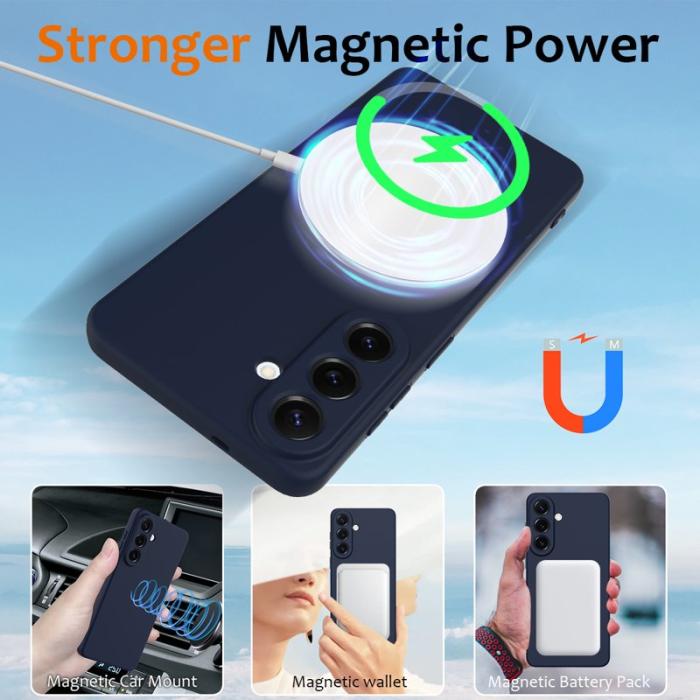 ABEEL - ABEEL Mobilskal för Samsung Galaxy S26 Plus Magnetiskt Silikon - Mörkblå