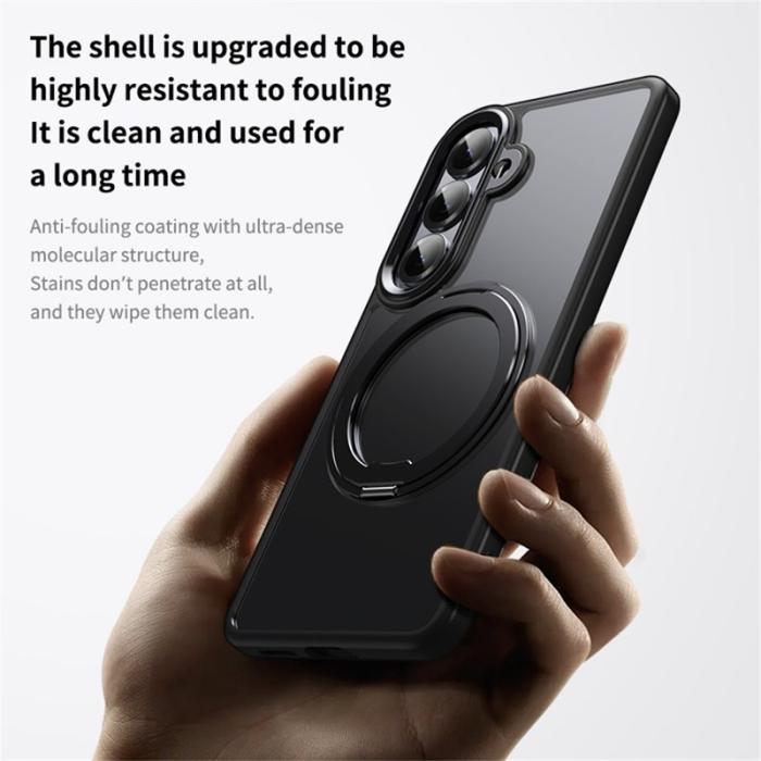 OEM - Mobilskal för Samsung Galaxy S26 Plus Magnetiskt TPU + Akryl Kickstand - Svart