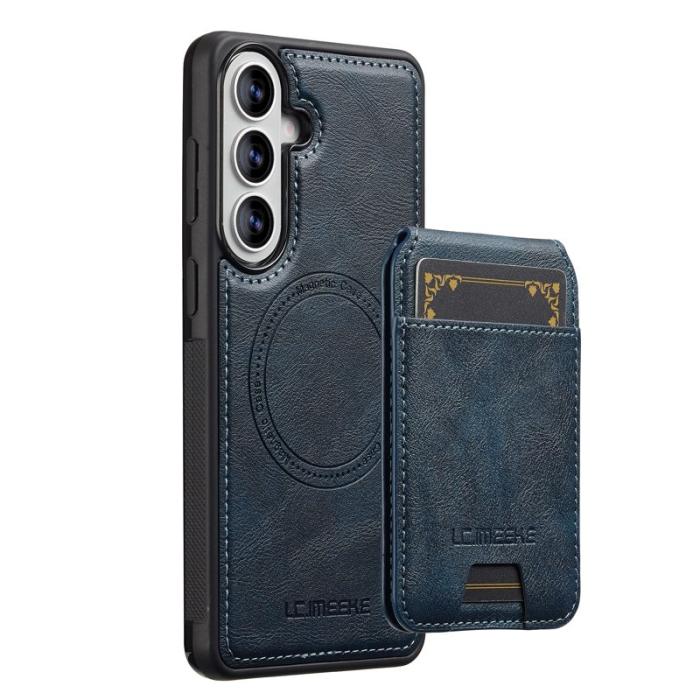 LC.imeeke - LC.IMEEKE Mobilskal för Samsung Galaxy S26 Plus Magnetiskt Konstläder - Blå