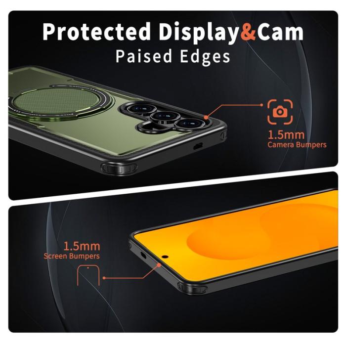 OEM - Mobilskal för Samsung Galaxy S26 Plus Magnetiskt TPU + PC Kickstand - Olivgrön