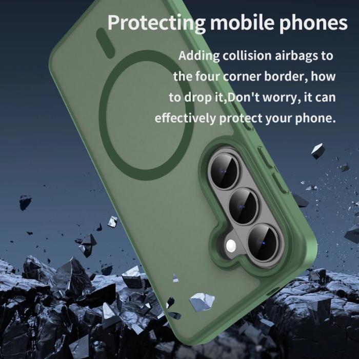 OEM - Mobilskal för Samsung Galaxy S26 Plus Magnetiskt TPU + PC - Olivgrön