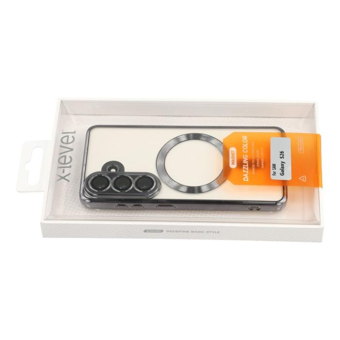 X-Level - X-Level Mobilskal för Samsung Galaxy S26 Plus Magnetiskt TPU Transparent - Grå