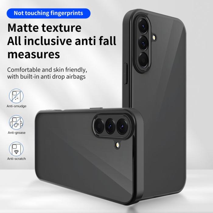 OEM - Mobilskal för Samsung Galaxy S26 Plus Matt Plast Anti-Drop - Transparent Svart