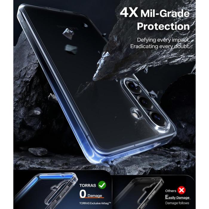 Torras - Torras Mobilskal för Samsung Galaxy S26 Plus Matt PC + TPU - Transparent