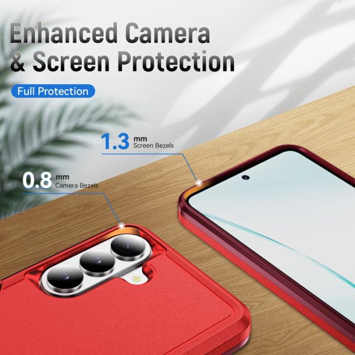 OEM - Mobilskal för Samsung Galaxy S26 Plus Militärklassad Skydd - Röd