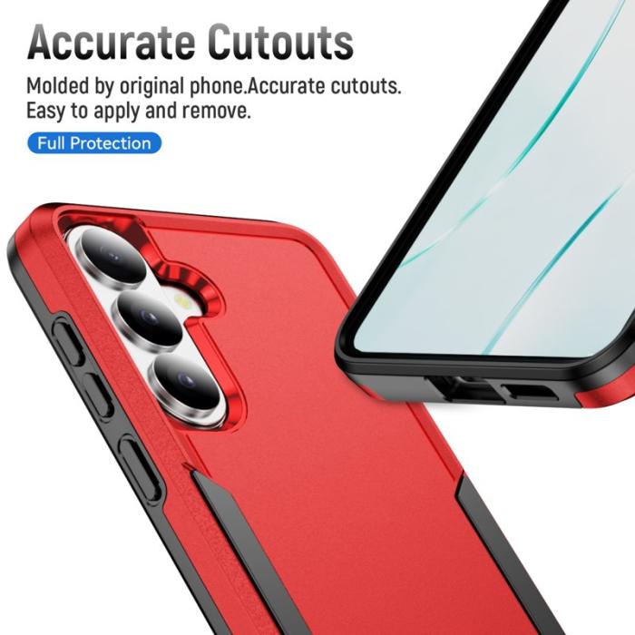 OEM - Mobilskal för Samsung Galaxy S26 Plus Militärklassad Skydd - Röd - Svart