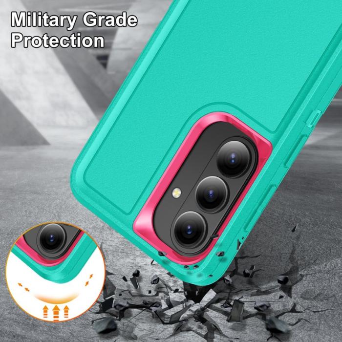 OEM - Mobilskal för Samsung Galaxy S26 Plus PC + Silikon Anti-Drop Kickstand - Cyan