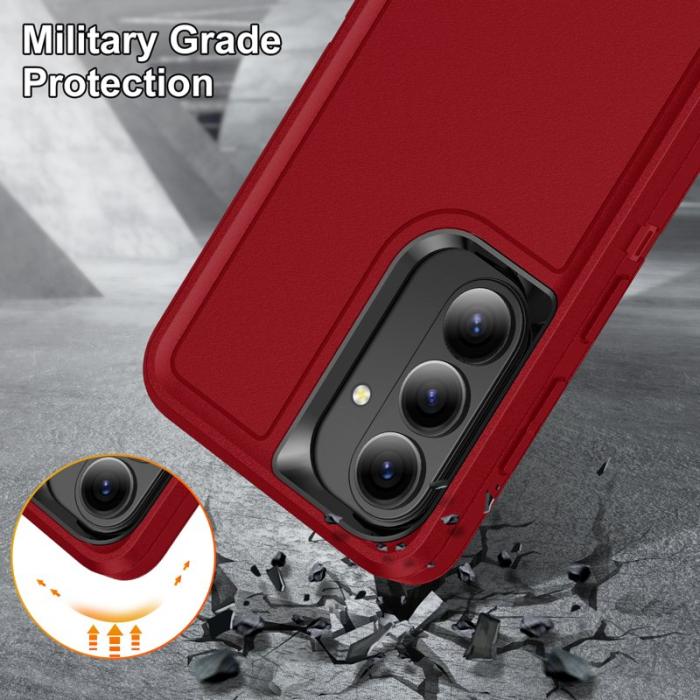 OEM - Mobilskal för Samsung Galaxy S26 Plus PC + Silikon Anti-Drop Kickstand - Röd