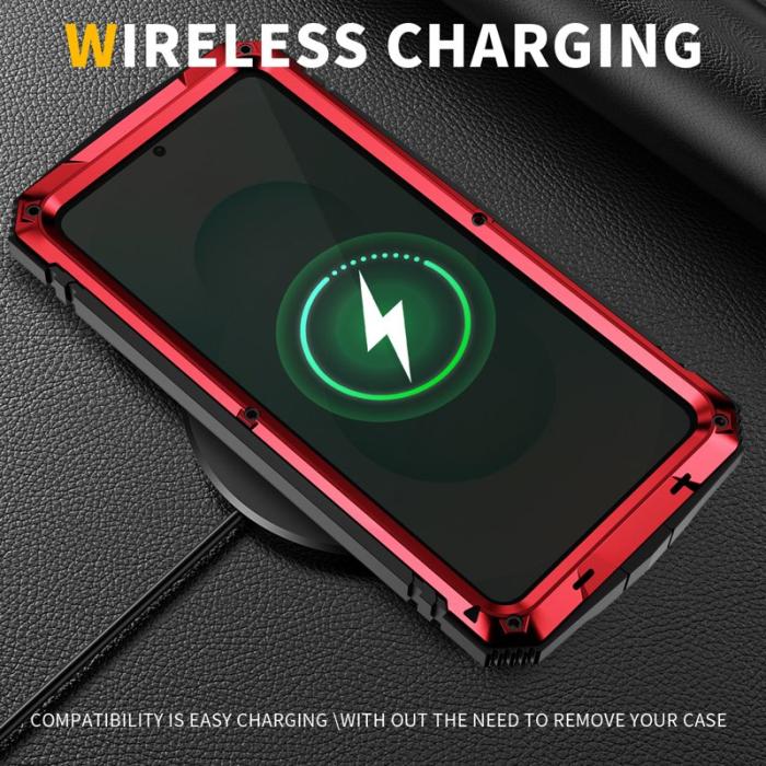 R-JUST - R-JUST Mobilskal för Samsung Galaxy S26 Plus PC + Silikon Kickstand - Röd