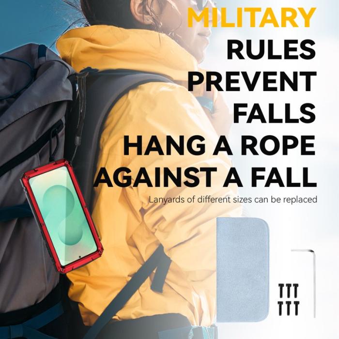 R-JUST - R-JUST Mobilskal för Samsung Galaxy S26 Plus PC + Silikon Kickstand - Röd