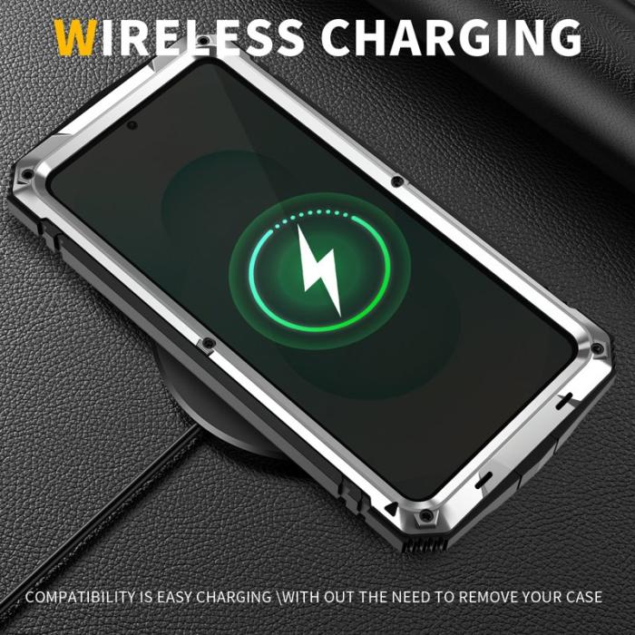 R-JUST - R-JUST Mobilskal för Samsung Galaxy S26 Plus PC + Silikon Kickstand - Silver