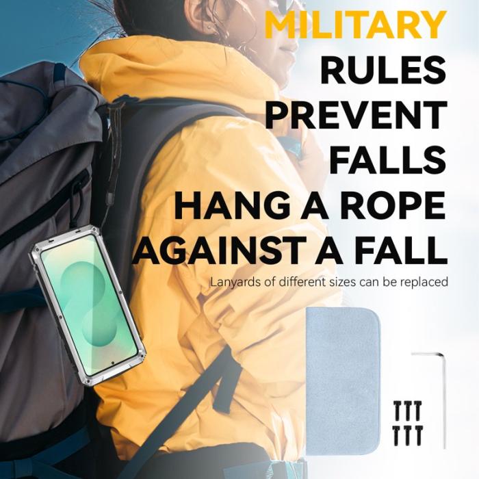 R-JUST - R-JUST Mobilskal för Samsung Galaxy S26 Plus PC + Silikon Kickstand - Silver