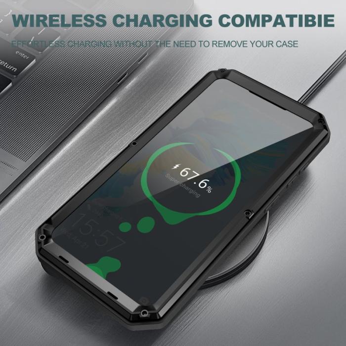 R-JUST - R-JUST Mobilskal för Samsung Galaxy S26 Plus PC + silikon + metall - Svart