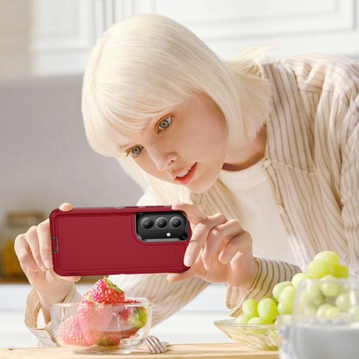 OEM - Mobilskal för Samsung Galaxy S26 Plus PC + Silikon - Röd + Svart