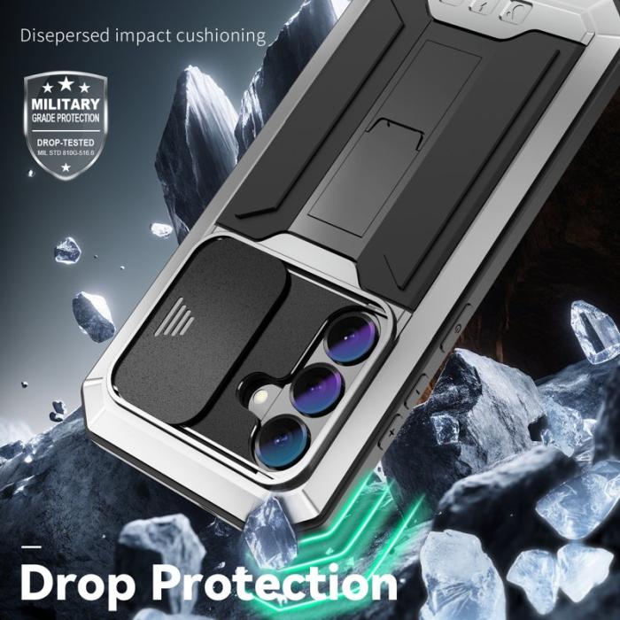 R-JUST - R-JUST Mobilskal för Samsung Galaxy S26 Plus PC + Silikon - Silver