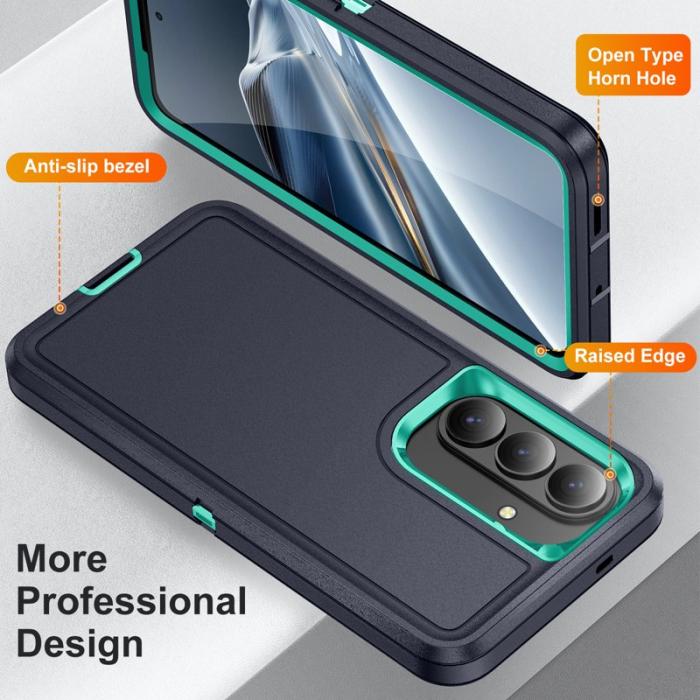 OEM - Mobilskal för Samsung Galaxy S26 Plus PC + Silikon - Svart + Cyan