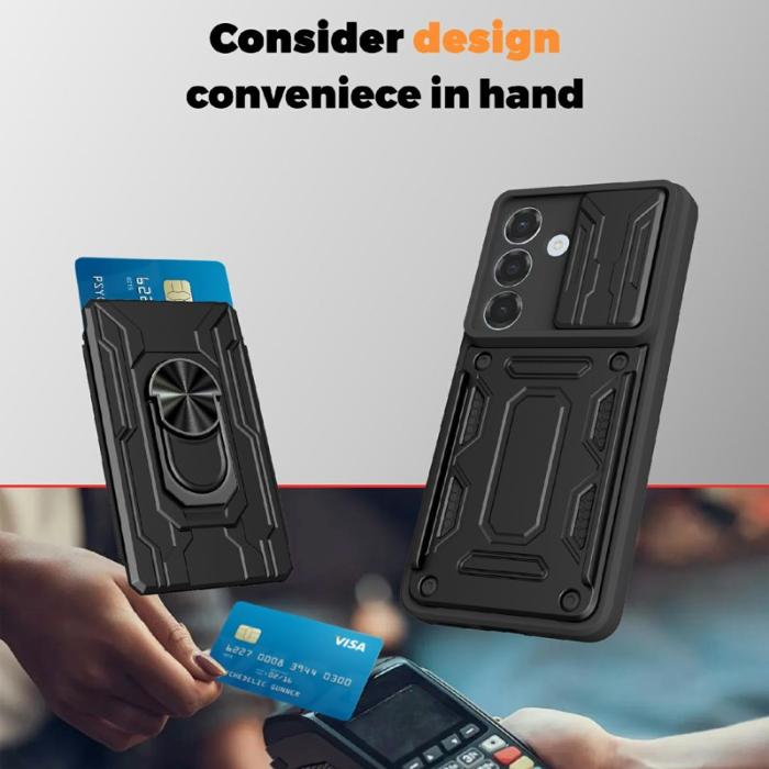 OEM - Mobilskal för Samsung Galaxy S26 Plus PC + TPU Kickstand - Safir