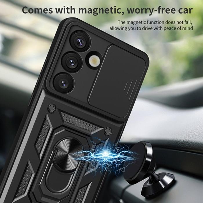 OEM - Mobilskal för Samsung Galaxy S26 Plus PC + TPU Kickstand - Silver