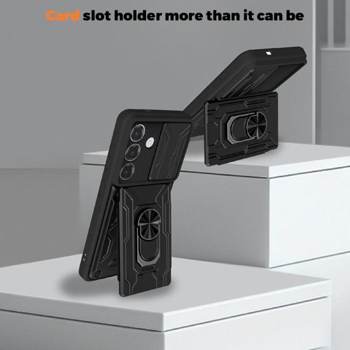 OEM - Mobilskal för Samsung Galaxy S26 Plus PC + TPU Kickstand - Titangrå