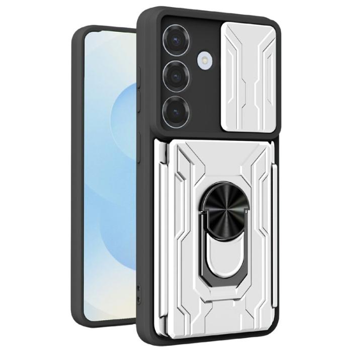 OEM - Mobilskal för Samsung Galaxy S26 Plus PC + TPU Kickstand - Vit