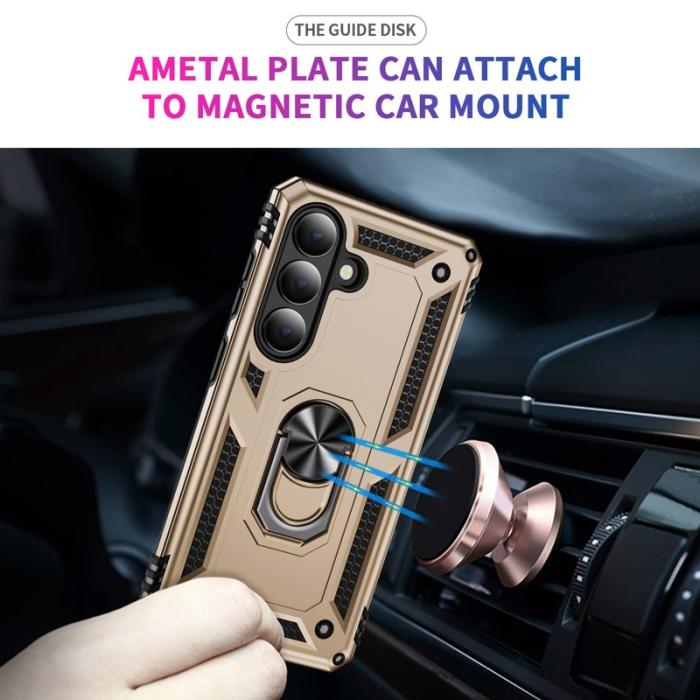 OEM - Mobilskal för Samsung Galaxy S26 Plus PC + TPU med Kickstand - Guld