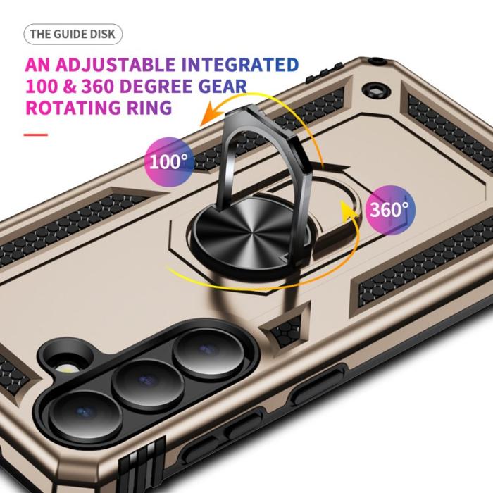 OEM - Mobilskal för Samsung Galaxy S26 Plus PC + TPU med Kickstand - Guld