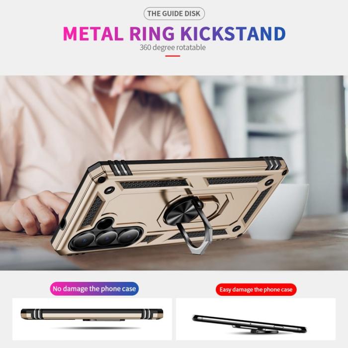 OEM - Mobilskal för Samsung Galaxy S26 Plus PC + TPU med Kickstand - Guld
