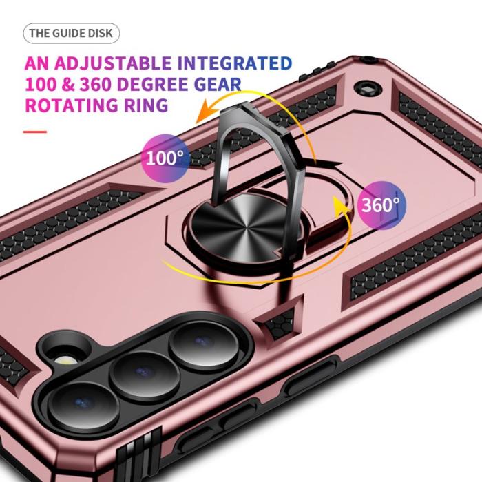 OEM - Mobilskal för Samsung Galaxy S26 Plus PC + TPU med Kickstand - Roséguld