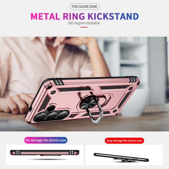 OEM - Mobilskal för Samsung Galaxy S26 Plus PC + TPU med Kickstand - Roséguld