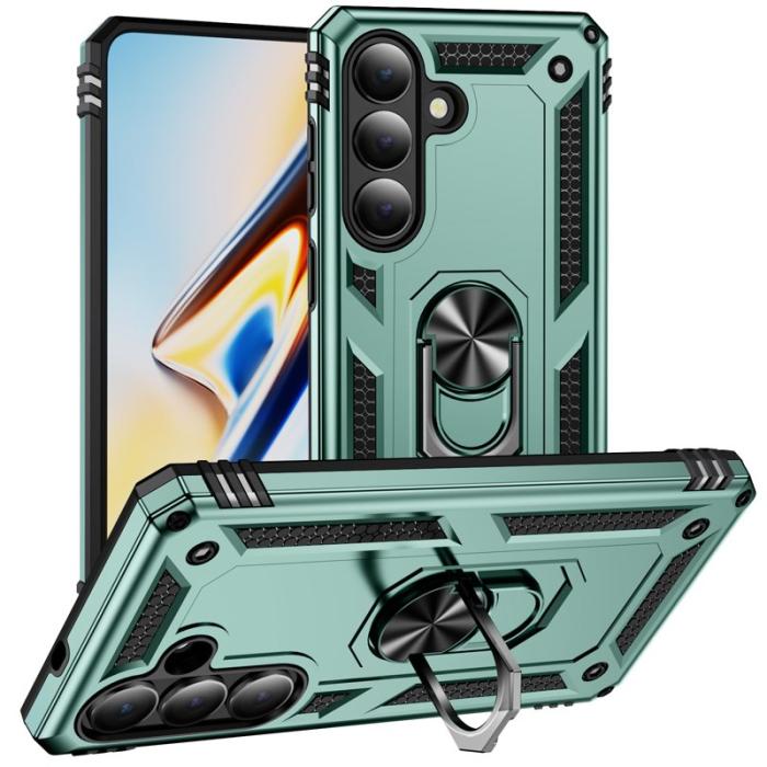 OEM - Mobilskal för Samsung Galaxy S26 Plus PC + TPU med Kickstand - Svartgrön