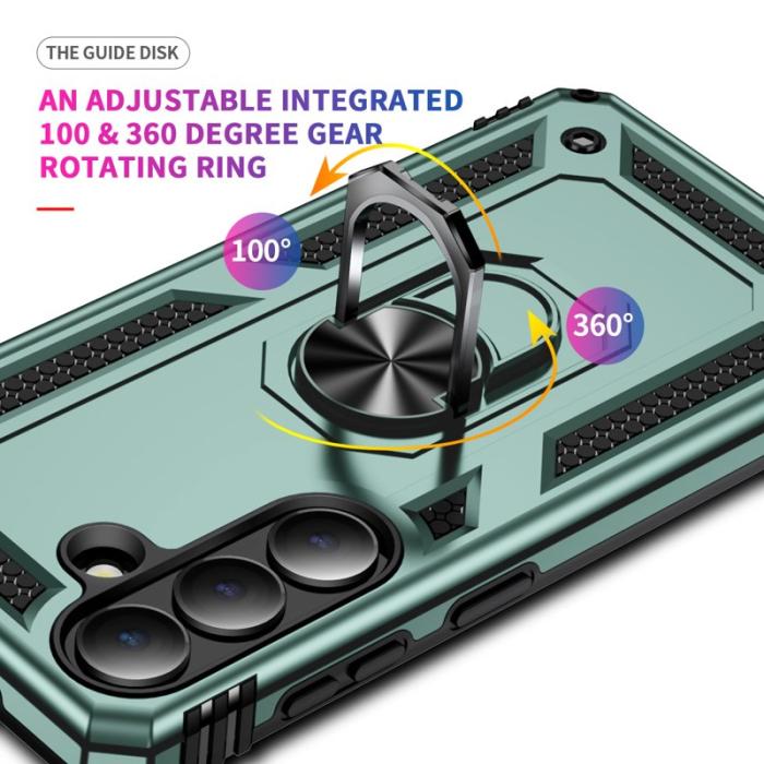 OEM - Mobilskal för Samsung Galaxy S26 Plus PC + TPU med Kickstand - Svartgrön