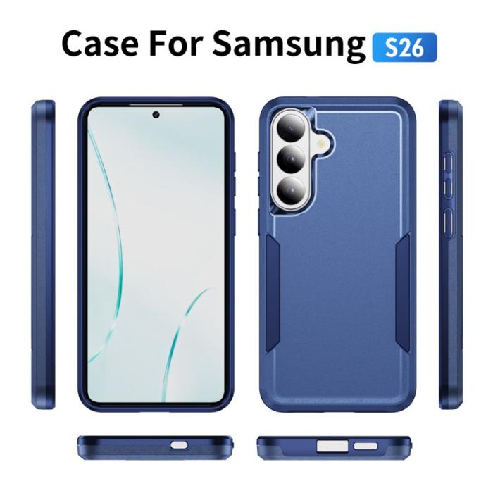 OEM - Mobilskal för Samsung Galaxy S26 Plus PC + TPU Militärklass - Blå
