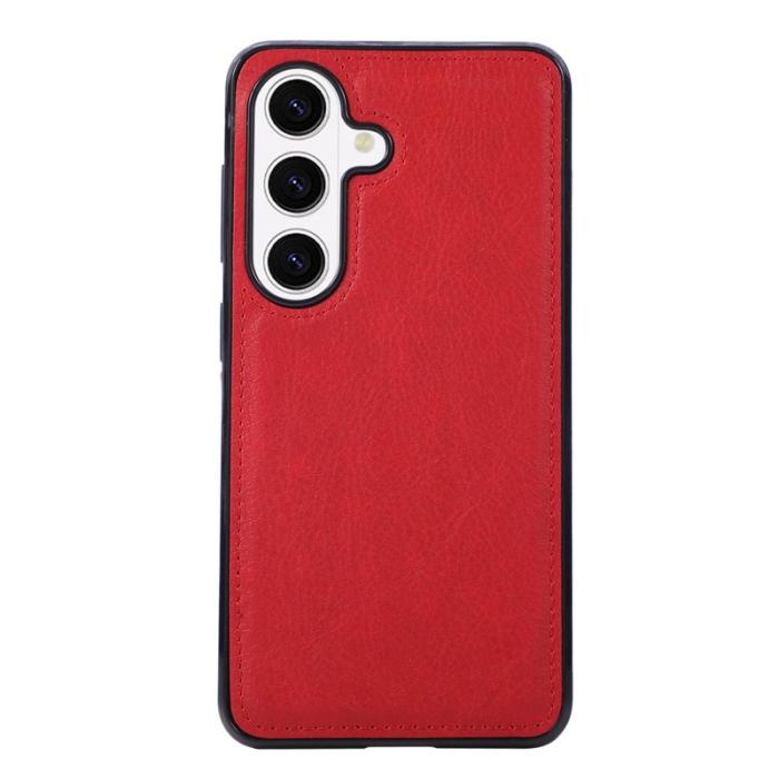 OEM - Mobilskal för Samsung Galaxy S26 Plus Shockproof Konstläder - Röd