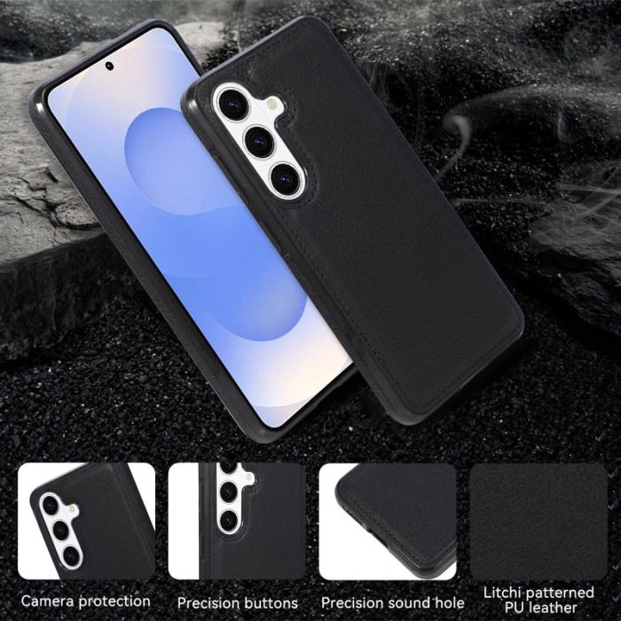 OEM - Mobilskal för Samsung Galaxy S26 Plus Shockproof PU + TPU - Svart