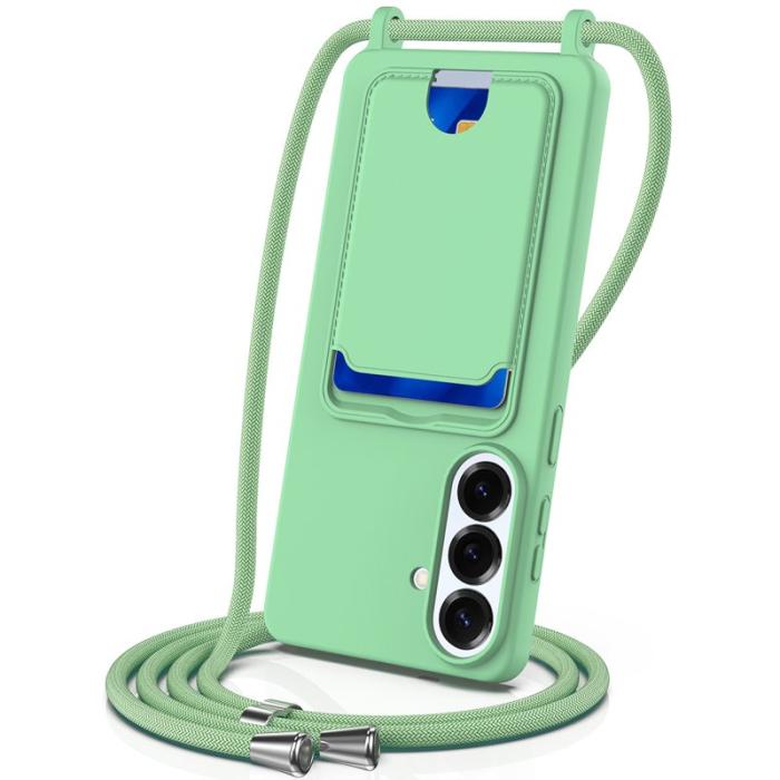 OEM - Mobilskal för Samsung Galaxy S26 Plus Silikon Kortfack - Grön