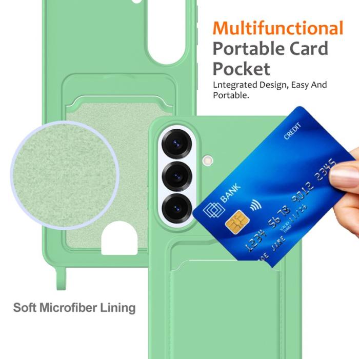 OEM - Mobilskal för Samsung Galaxy S26 Plus Silikon Kortfack - Grön