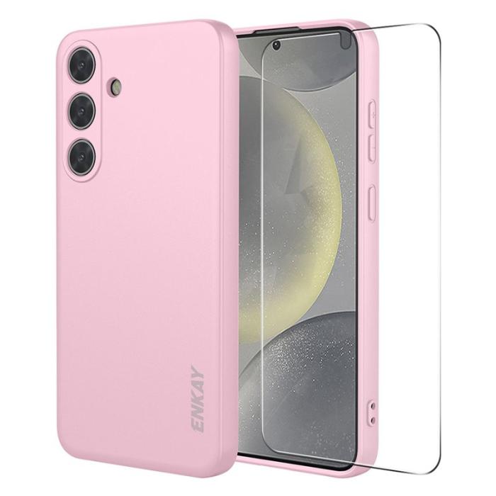 HAT PRINCE - Hat Prince Mobilskal för Samsung Galaxy S26 Plus Silikon med glasfilm - Rosa