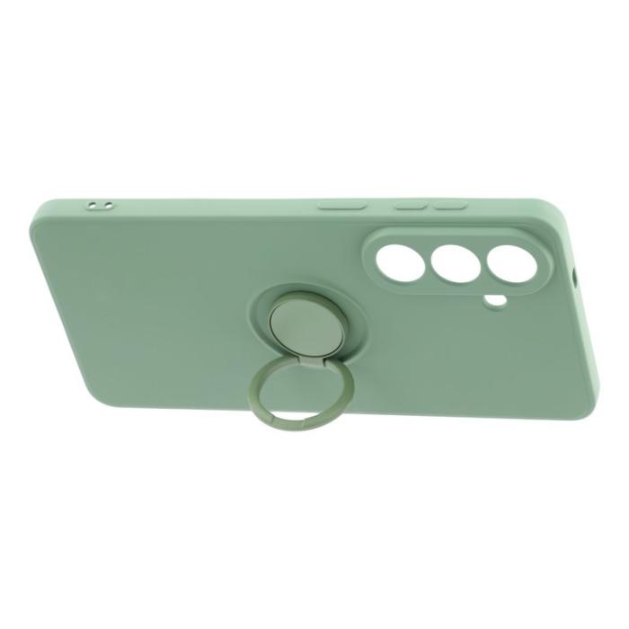 OEM - Mobilskal för Samsung Galaxy S26 Plus Silikon med Ring Kickstand - Grön