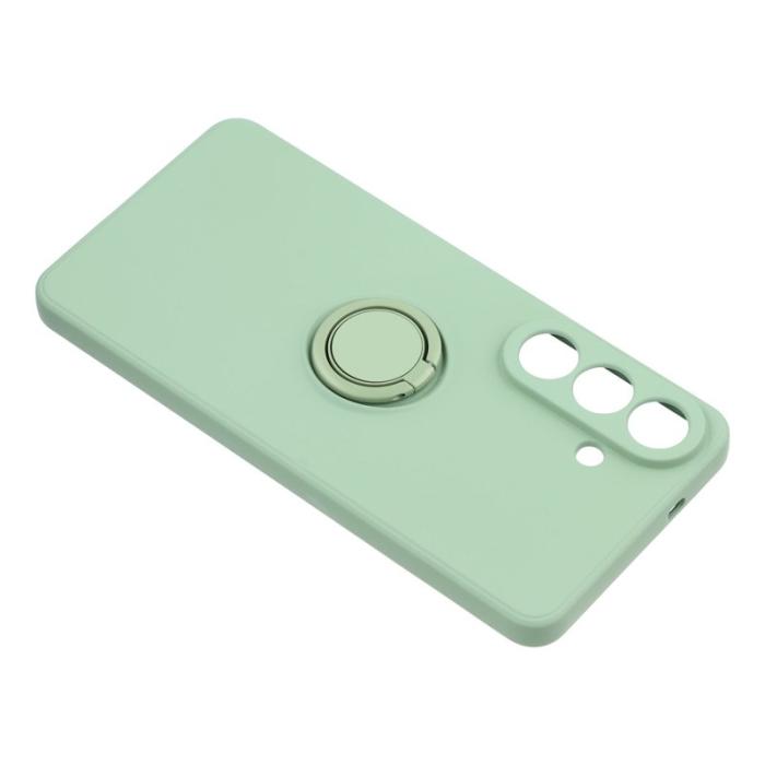 OEM - Mobilskal för Samsung Galaxy S26 Plus Silikon med Ring Kickstand - Grön