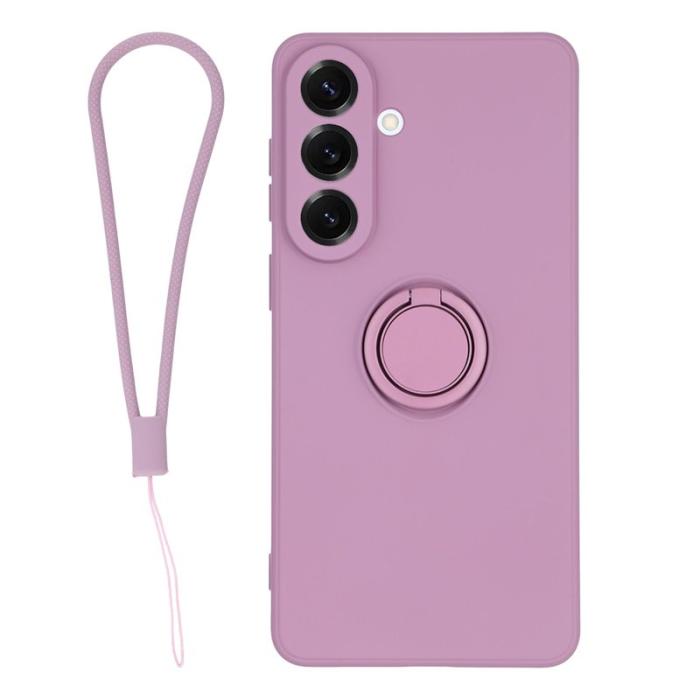 OEM - Mobilskal för Samsung Galaxy S26 Plus Silikon med Ring Kickstand - Lila