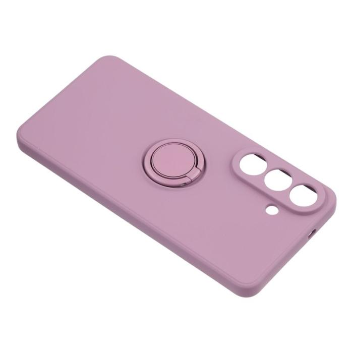 OEM - Mobilskal för Samsung Galaxy S26 Plus Silikon med Ring Kickstand - Lila